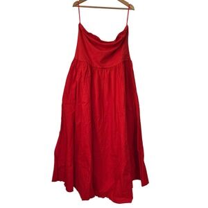 J. Crew Strapless Mixy Drese Size XXL Red NWT $128 CJ234‎